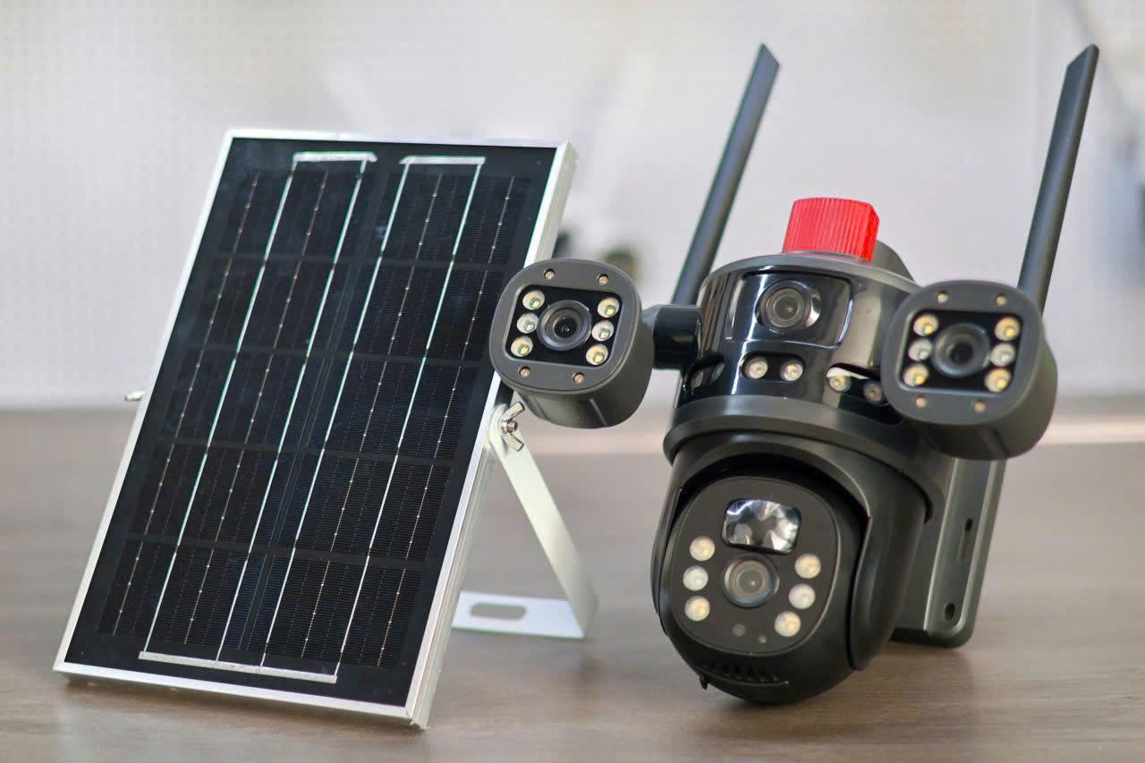 Camera 4G PTZ  4 mắt  Năng Lượng Mặt Trời